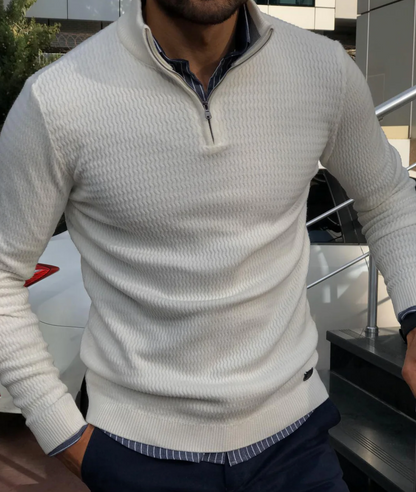 Simon | Elegant pullover with zipper