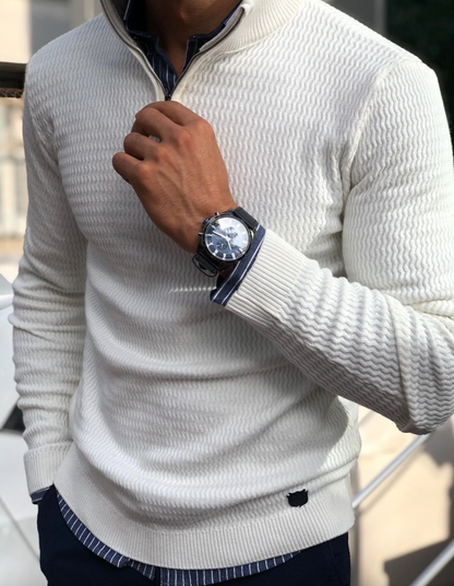 Simon | Elegant pullover with zipper