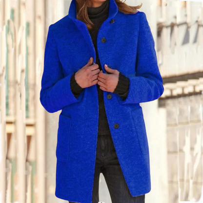 Elegant coat with stand-up collar for women | Ideal for all seasons
