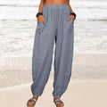 Women's new solid color loose casual harem pants