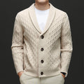 Classic men's cardigan with button placket