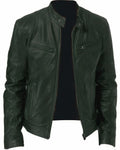 Men's leather motorcycle jacket - Erwan