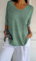 V-neck knitted top - Evi