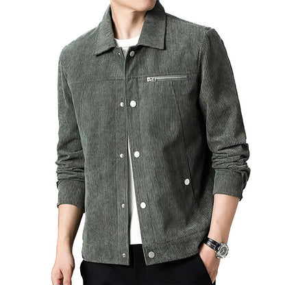 High-quality men's classic velvet transition jacket