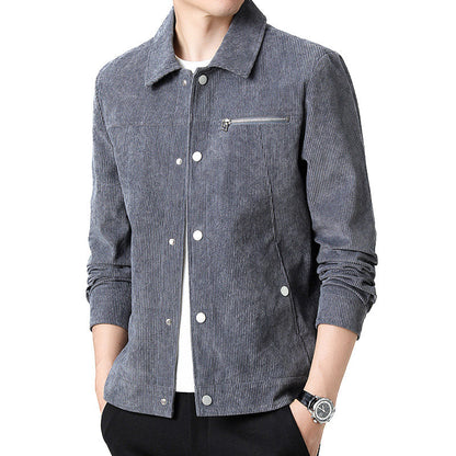 High-quality men's classic velvet transition jacket