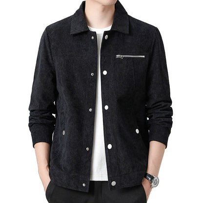 High-quality men's classic velvet transition jacket