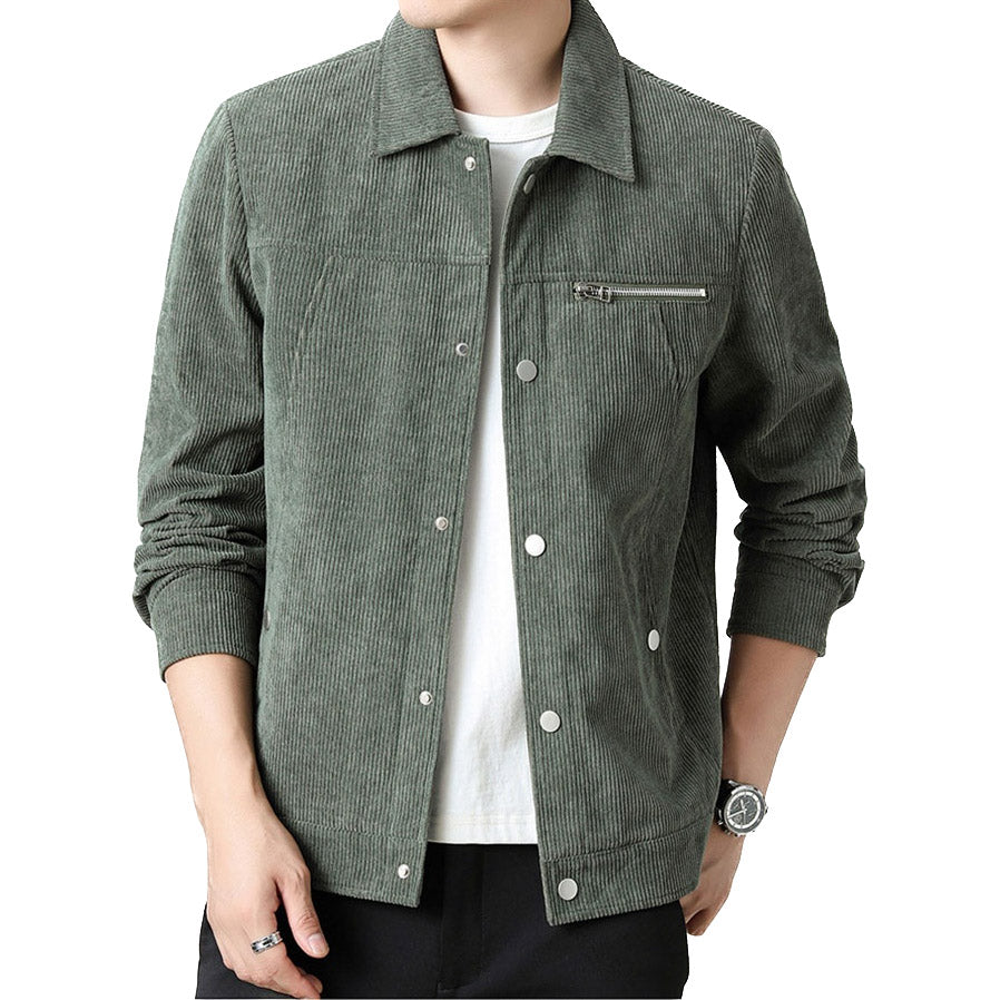 High-quality men's classic velvet transition jacket