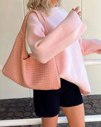 Knit Sweater | Pink | Oversized | Pullover Sweater | Jumper for Ladies