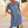 Women's Casual Beach Side Pocket Loose Dress | Mini