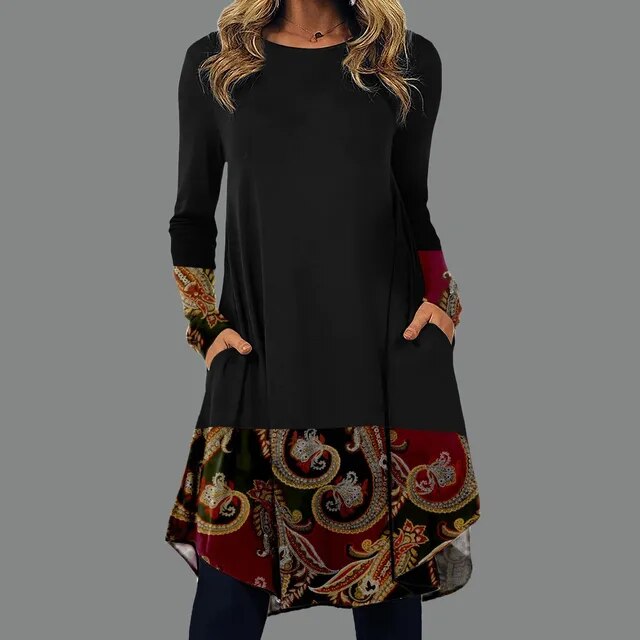 Riva Lefèvre | Long-Sleeved Boho-Style Dress