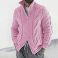 Cardigan with two-way zipper for men