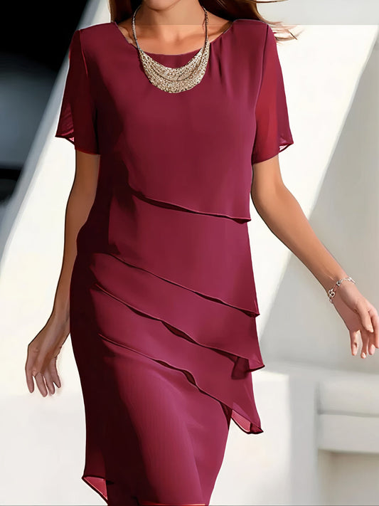 Nadine - pleated chiffon dress