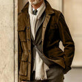 Men's multi-pocket jacket with buttons