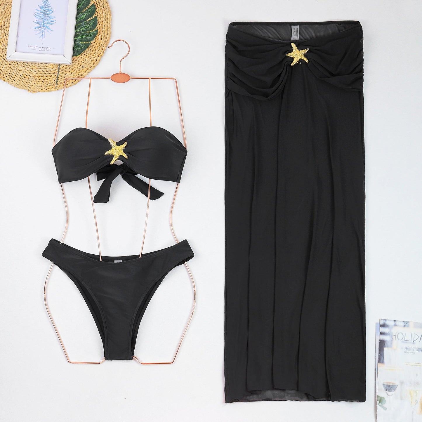 3-Piece Star Swimsuit Set for Beach Holidays