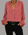 Omara - Ladies blouse with V-neck