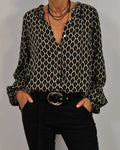 Omara - Ladies blouse with V-neck