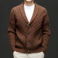Classic men's cardigan with button placket