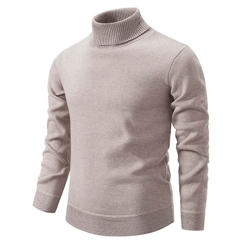 Men's cotton turtleneck sweater - soft and high quality