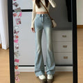 Retro Washed High-Waisted Flared Denim Jeans