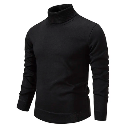 Men's cotton turtleneck sweater - soft and high quality