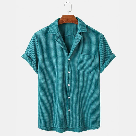 Women's - Waffle Shirt - Soft Cotton Blend - Cosy Layering Essential for Stylish Comfort