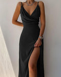 Ivory - V-neck dress