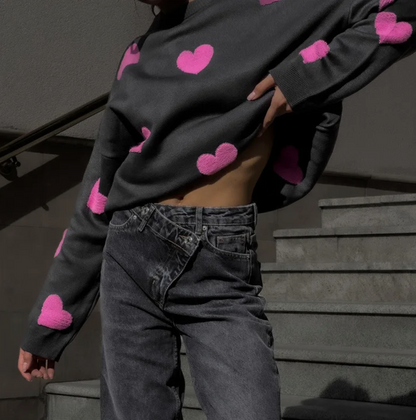 Knitted oversize sweater for women