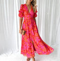 Yana Maxi Dress | Women’s Chiffon Puff Sleeve Maxi Dress with Flowy Skirt