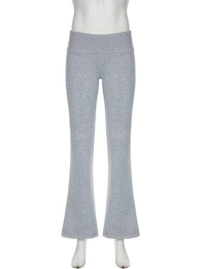 Low Waisted Flared Trousers