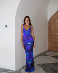 Summer Fashion: Women's Elegant Tie-Dye 2-Piece Set with Maxi Skirt and Crop Top
