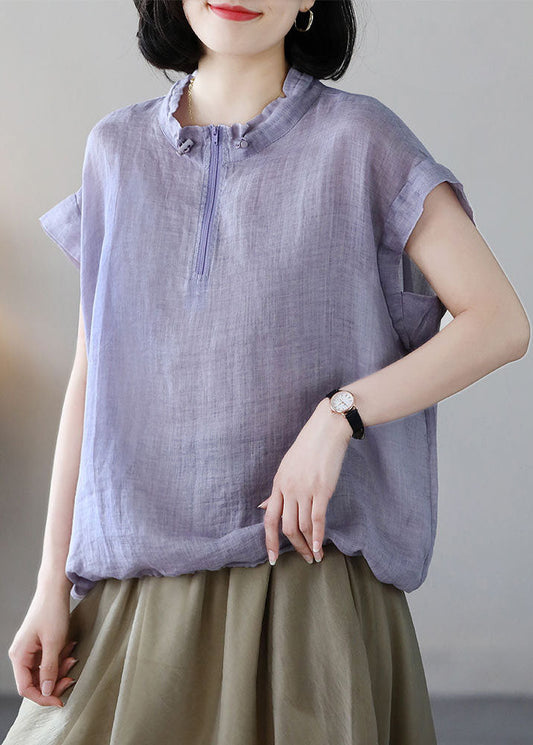 Women's - Short Sleeve Blouse - Lightweight Summer Fabric - Perfect for Casual Outings and Everyday Wear