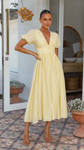Summer Dress | V-Neck | Puff Sleeve | Maxidress | Sundresses