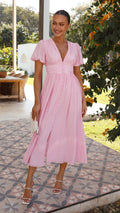 Summer Dress | V-Neck | Puff Sleeve | Maxidress | Sundresses