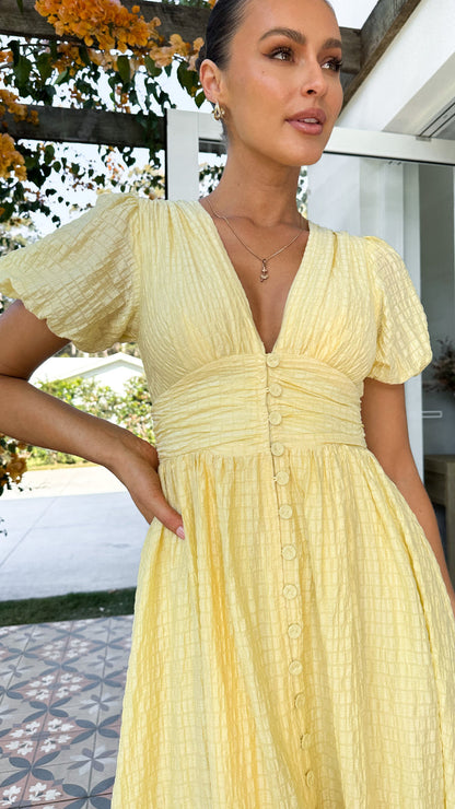 Summer Dress | V-Neck | Puff Sleeve | Maxidress | Sundresses