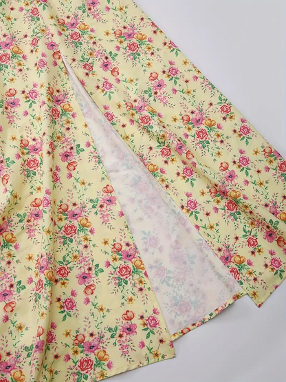 Sundress - Floral - Puff Sleeve - Summer Dress - Maxi Dress