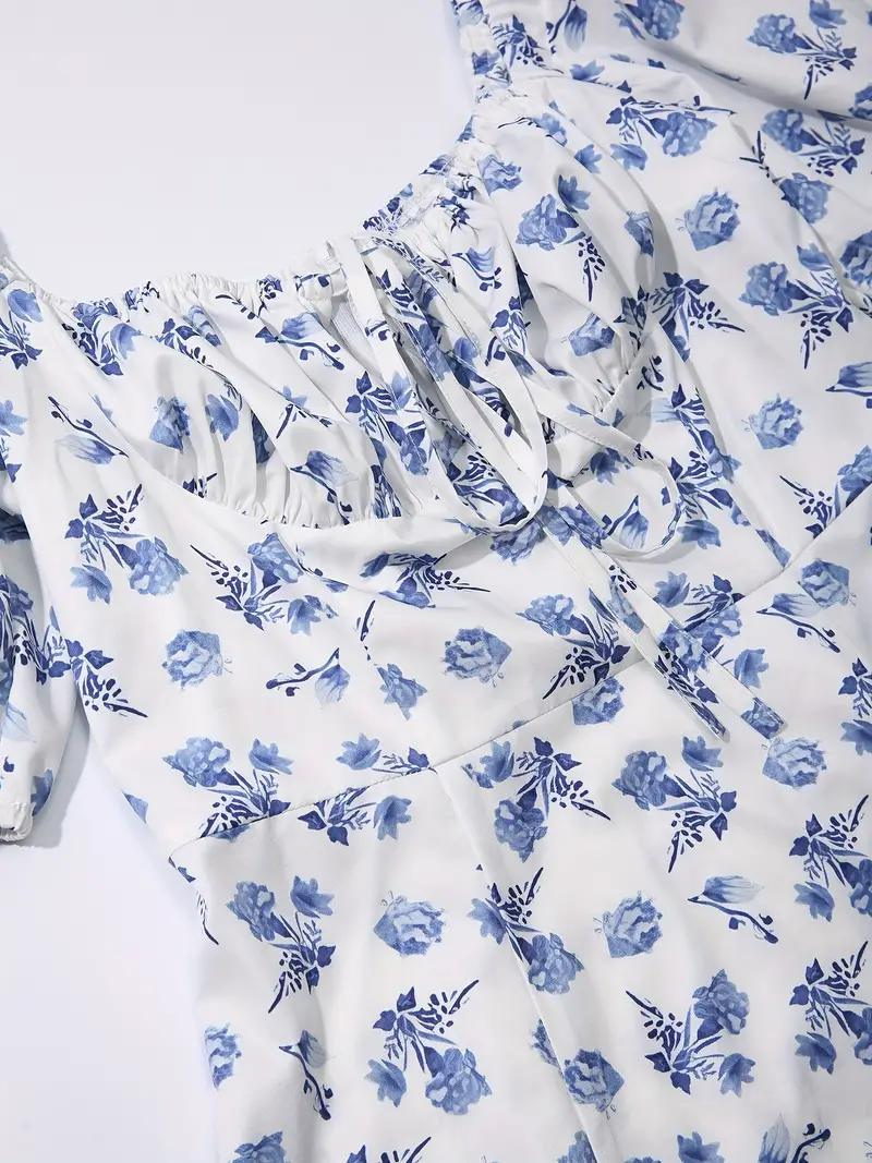 Sundress - Floral - Puff Sleeve - Summer Dress - Maxi Dress