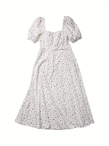 Sundress - Floral - Puff Sleeve - Summer Dress - Maxi Dress