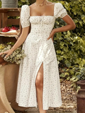 Sundress - Floral - Puff Sleeve - Summer Dress - Maxi Dress