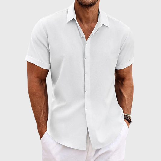 Adrien Summer Shirt | Men’s Solid Color Button-Up Lightweight Summer Shirt