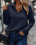 Emma - Elegant women's zip-up sweater