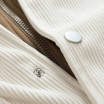 Men's hooded corduroy jacket - Lined