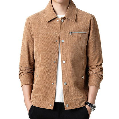 High-quality men's classic velvet transition jacket