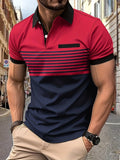 Louis｜Men's Striped Summer Polo Shirt