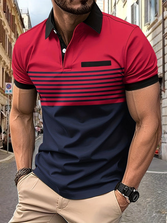 Louis｜Men's Striped Summer Polo Shirt