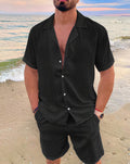 Elegant linen summer set for men - Rommy