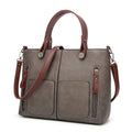 Ladies - Vintage Leather Shoulder Bag - Stylish and Durable - Fashionable Handbag for Everyday Use