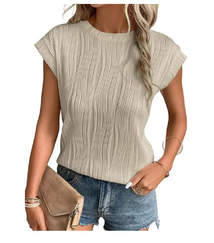 Structured short-sleeved top for women | Ideal for relaxed days