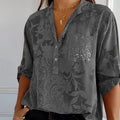 Long-sleeved blouse with floral pattern for women | Ideal for summer