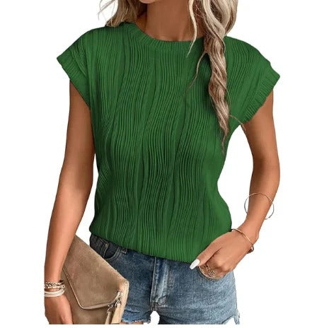 Structured short-sleeved top for women | Ideal for relaxed days