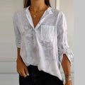 Long-sleeved blouse with floral pattern for women | Ideal for summer